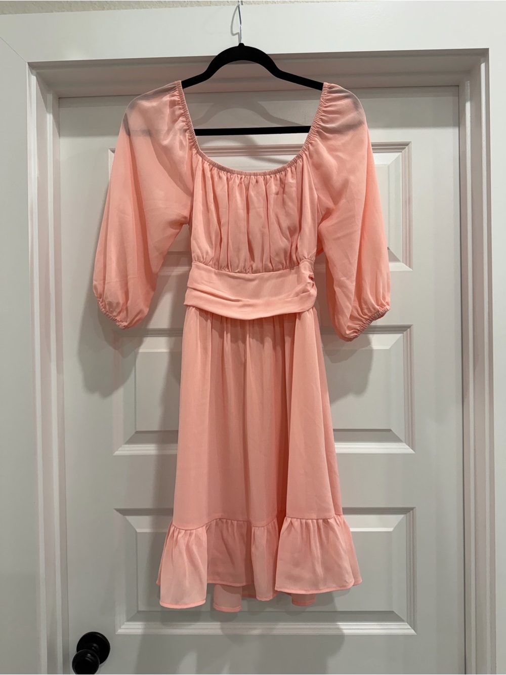 Women’s Blush/Peach Dokotoo Puff Sleeve Dress